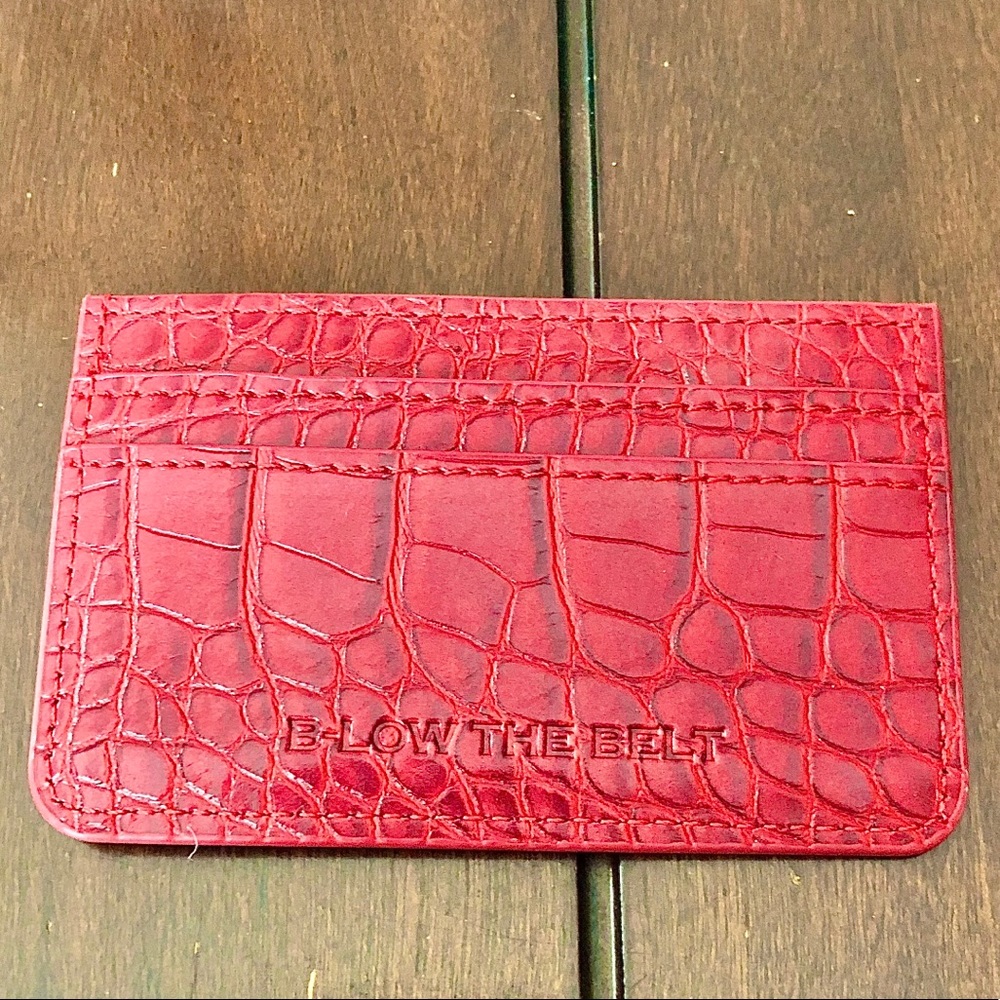 B-Low the Belt croc card case